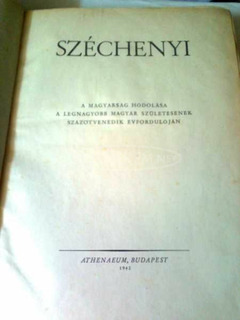 Széchenyi éve....    - 1942