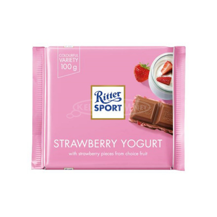 Eladó Ritter Sport tejcsokoládé 100 g eper-joghurt 360Ft - 1/1