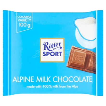 Eladó Ritter Sport alpesi tejcsokoládé 100 g 355Ft - 1/1