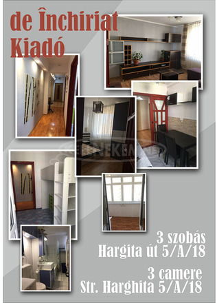 Kiadó 3 szobás felújított bútorozott tömbház lakás Csíkszeredában - 1/12