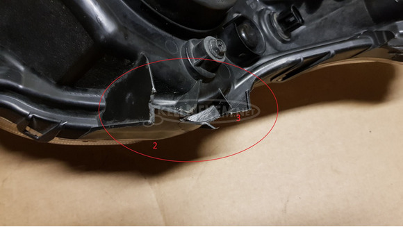 Honda SW-T swt 400 - 600 első fényszóró balos sérült - 4/10